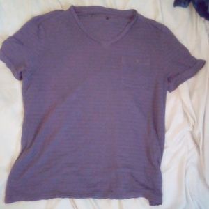 Purple striped sheer shirt